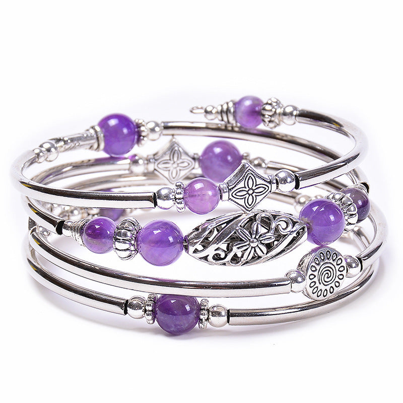 Bohemian Multi-layer Emperor Stone Winding Bracelet Four-layer Natural Stone Beaded Winding Bracelet Women's Jewelry Bohemian Multi-layer Emperor Stone Winding Bracelet Four-layer Natural Stone Beaded Winding Bracelet Women's Jewelry